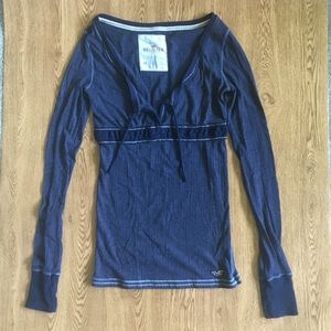 Long Sleeve Navy Hollister Top